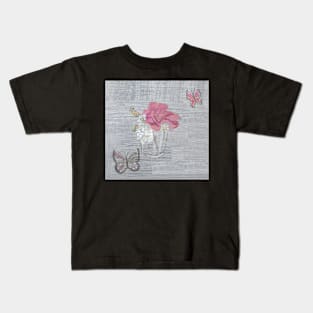 Glass with Flowers Kids T-Shirt